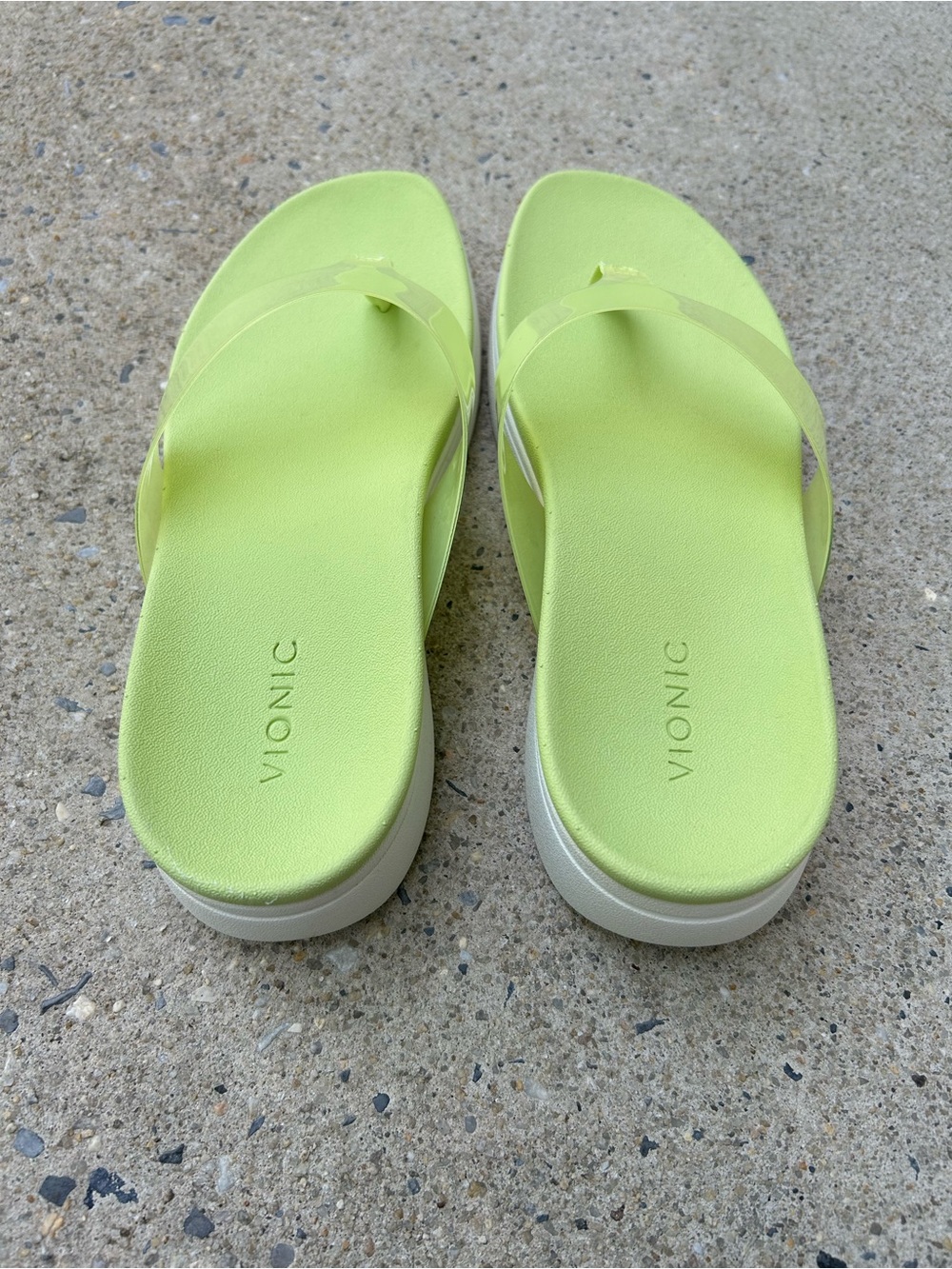 NWOT Vionic Luminous Thong Chunky Platform Sandal Lime Green Womens Size 10 NEW - Picture 6 of 9